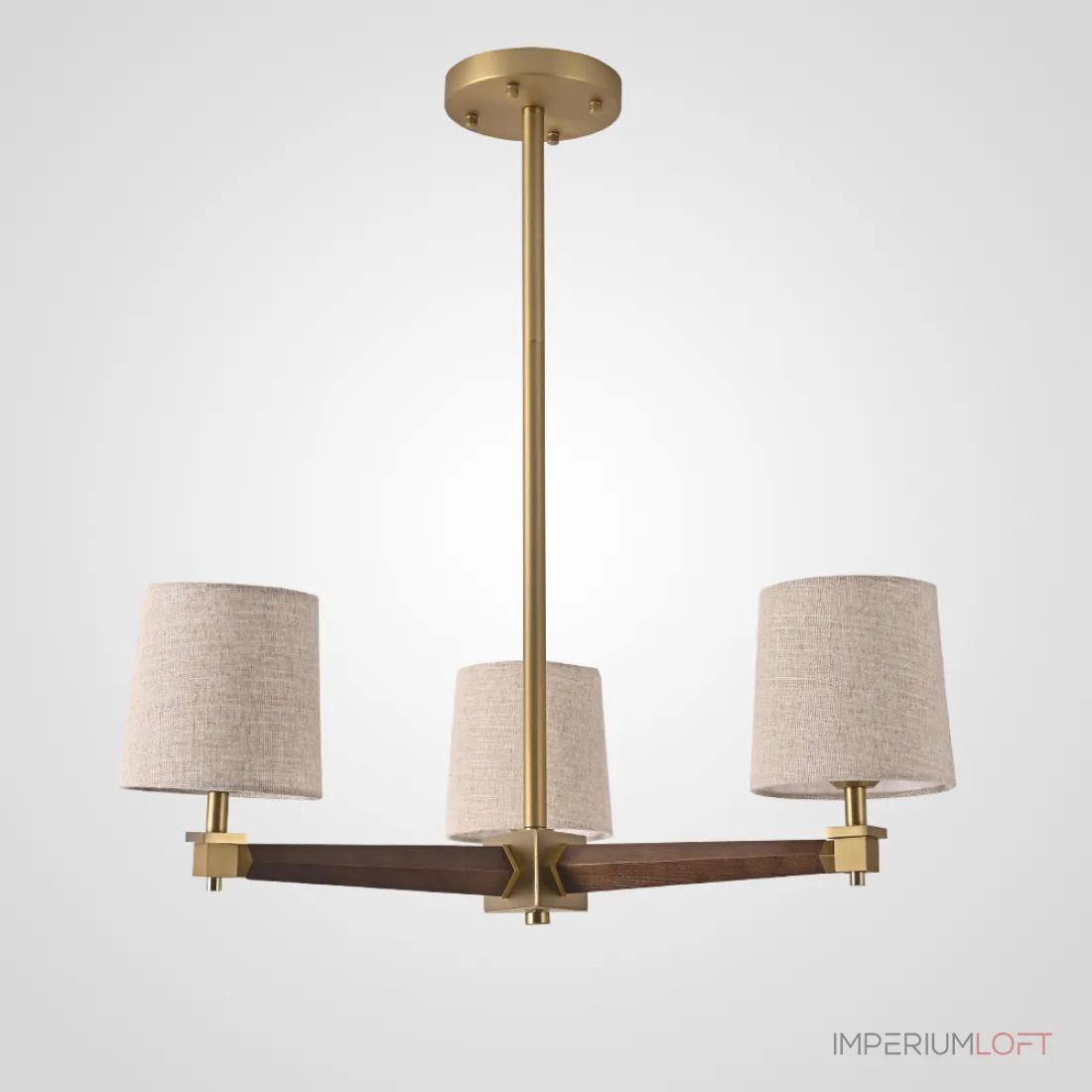 ImperiumLoft Люстра Jorgenson D70 Beige/Dark wood фото