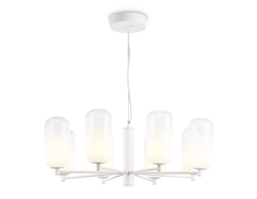 Ambrella Светильник светодиодный подвесной LH11109/8 WH/FR белый/белый матовый 28W 3000K D720*280 фото
