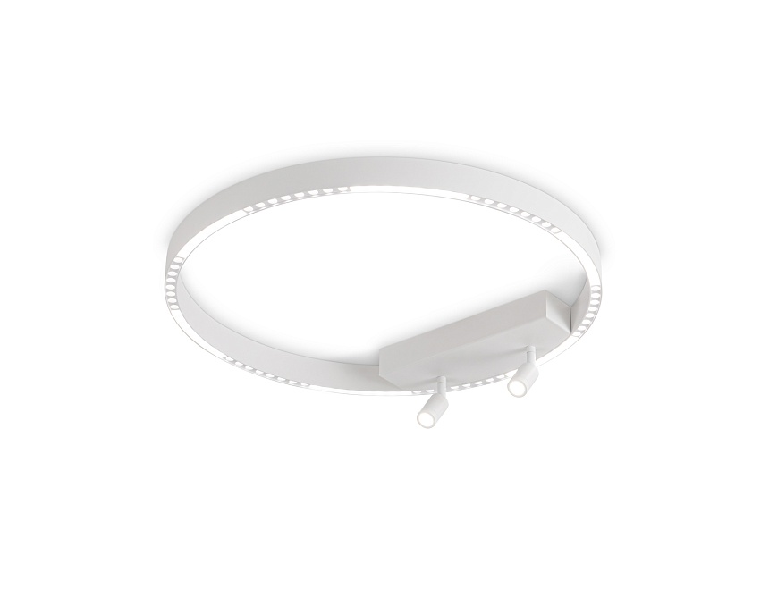 Ambrella Светильник потолочный светодиодный FL5807/1+2 WH белый 40W 3000K/4200K/6400K D600*95 (без ПДУ) фото