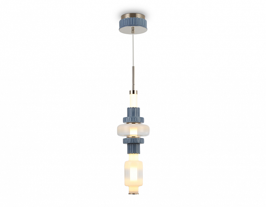 Ambrella Светильник светодиодный подвесной LH53121 GD/WH/GB золото/белый/серо-синий 19W 3000K D160*1880 фото