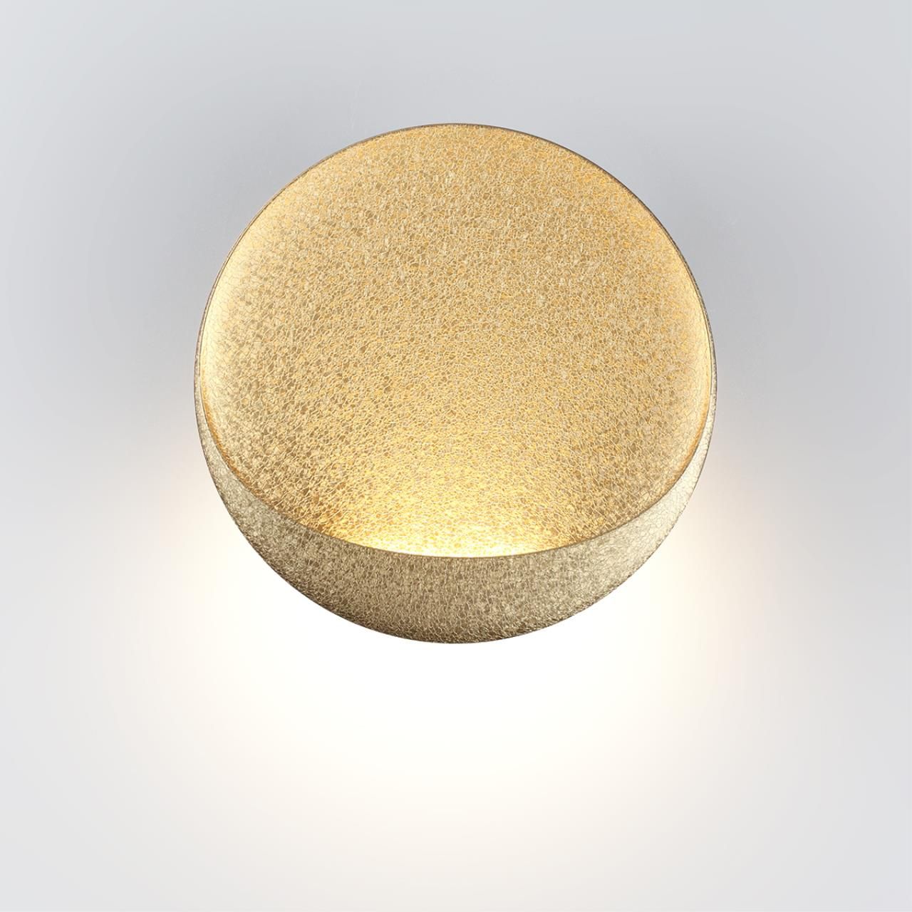 Odeon Light 7004/7WL  HIGHTECH ODL25  Настенный светильник золотой ice crack/акрил IP44 LED 7W Лм 3000K  CRI > 90 VELA фото