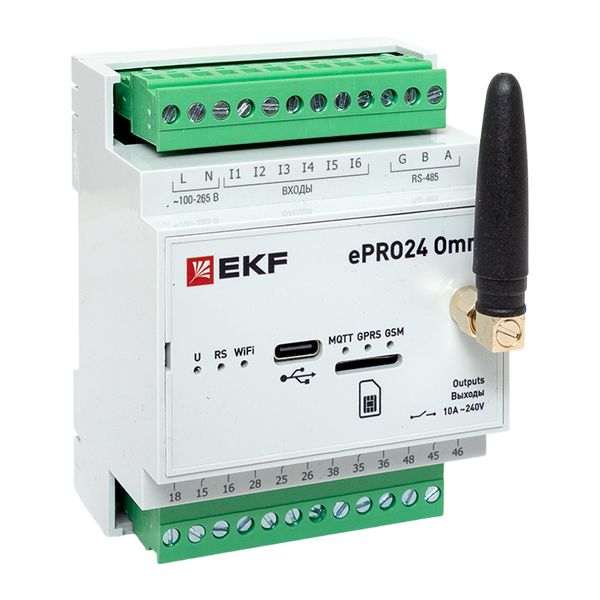 EKF Контроллер удаленного управления 6вх/4вых Wi-Fi GSM 230 В ePRO24 Omni фото