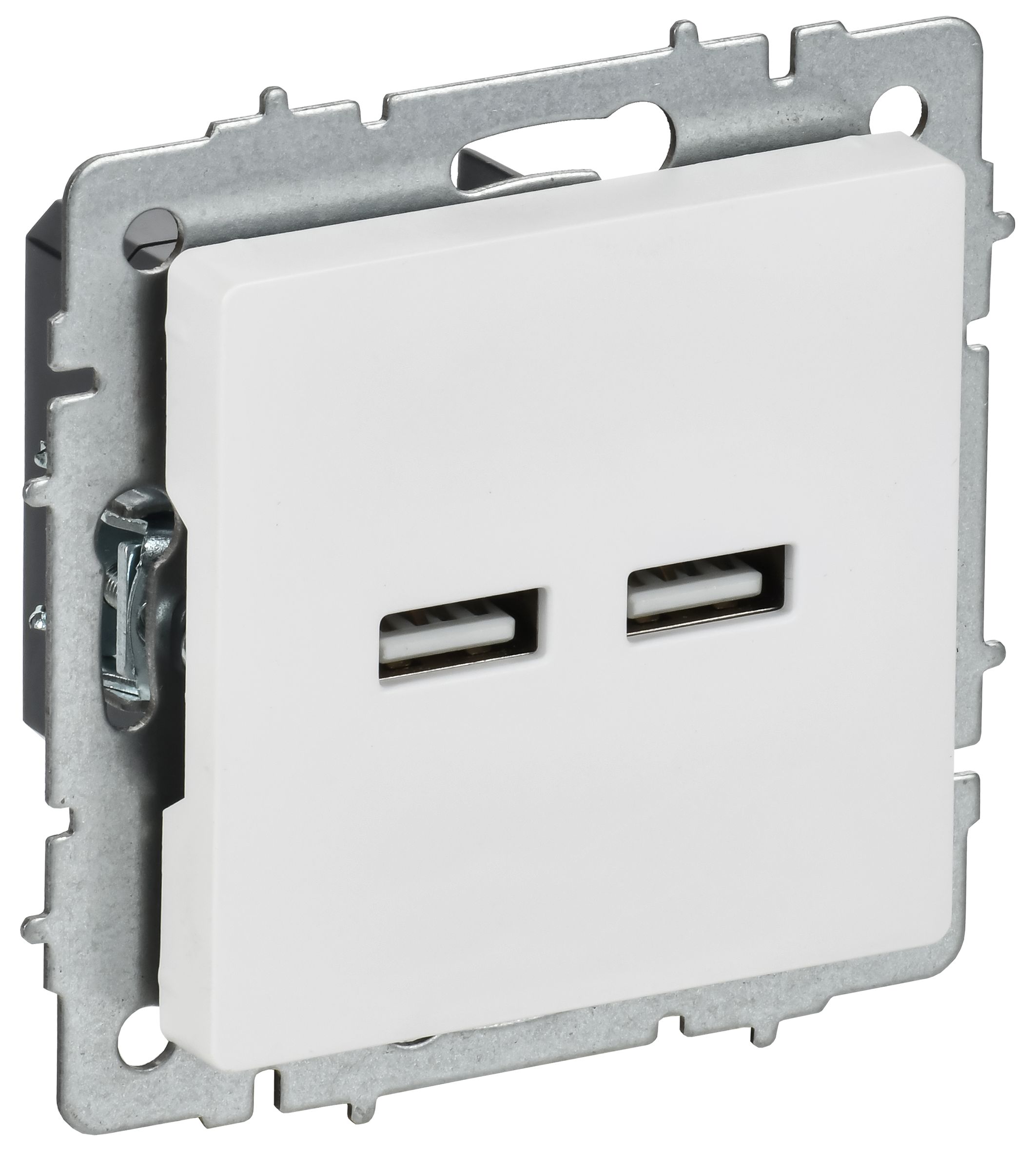 IEK BRITE Роз. USB A+A 3,1А РЮ10-1-БрАБ а/б фото