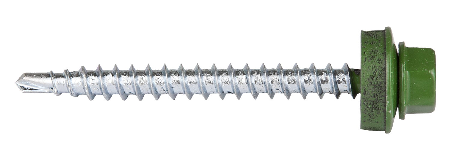 Tech-Krep Саморез КР св. 4,8х51 RAL-6002 (зелёный) (200 шт) - ведро фото