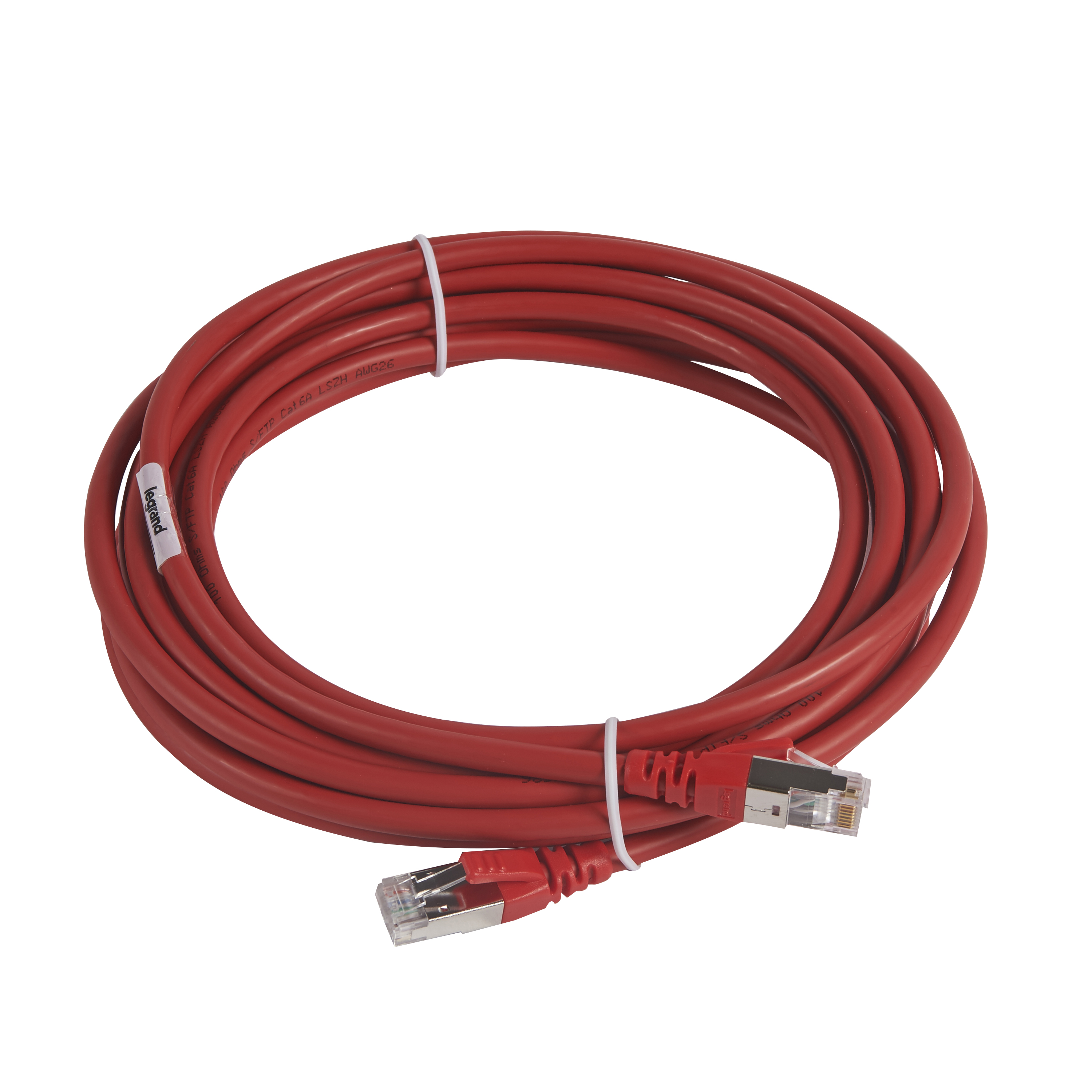 Legrand Коммутационный шнур RJ 45 категория 6а S/FTP LSZH экранированный 5 м красный. фото