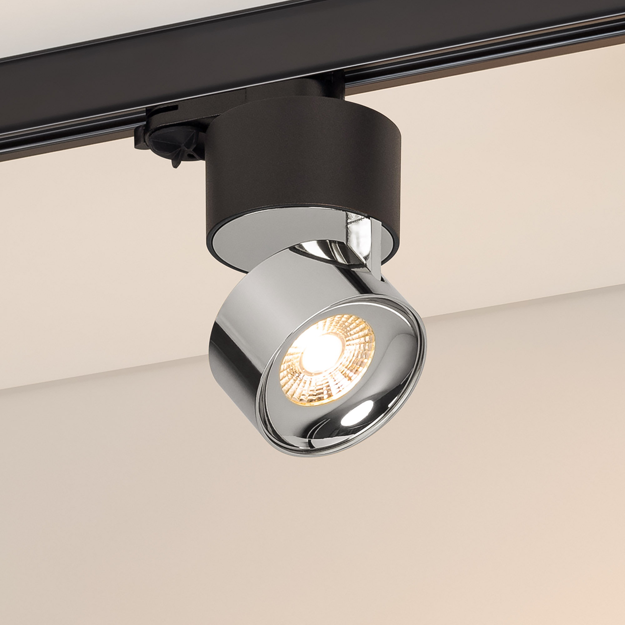 Arlight Светильник SP-PLURIO-TRACK-4TR-R77-9W Warm3000 (BK-CHR, 36 deg, 230V) (IP20 Металл, 3 года) фото