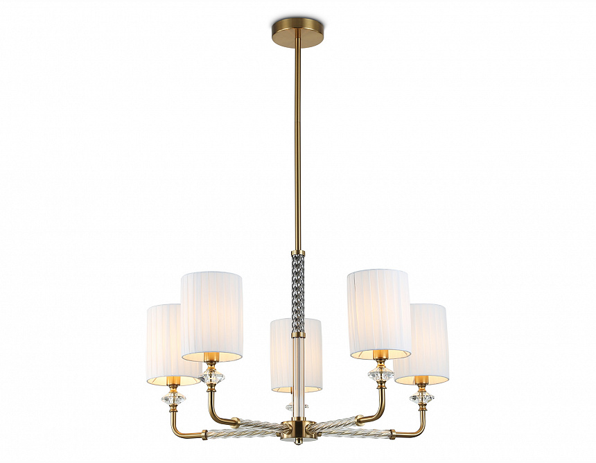 Ambrella Светильник на штанге LH71500/5 BS/FR латунь/белый матовый E14*5 max 40W D680*640 фото