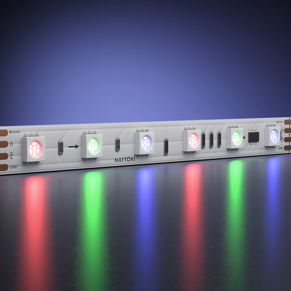 Maytoni Led Strip Светодиодная лента 24В 5050 14,4Вт/м RGB 5м IP 20 201246 фото