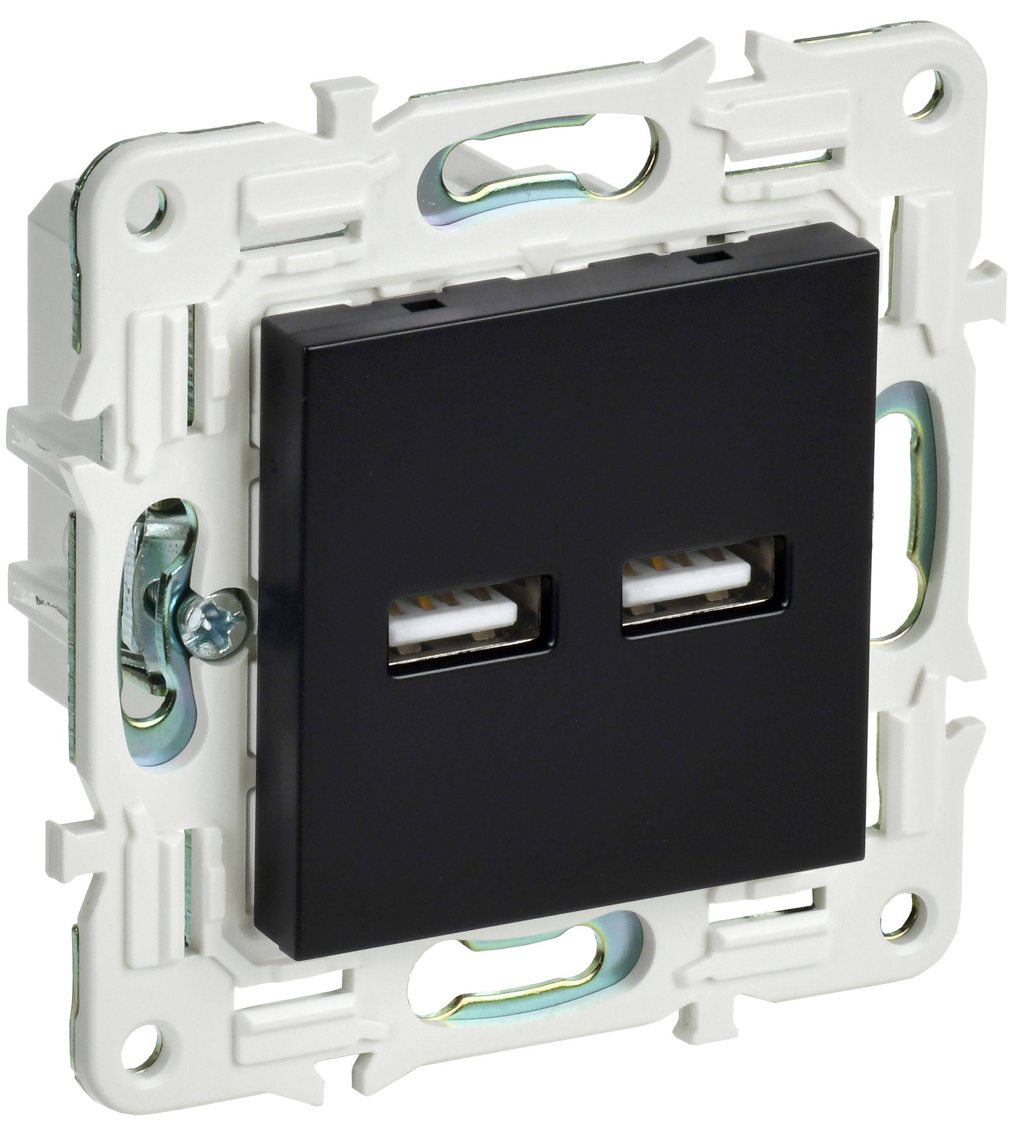 IEK SKANDY Черный Розетка USB A+A 3,1А SK-R15Bl фото