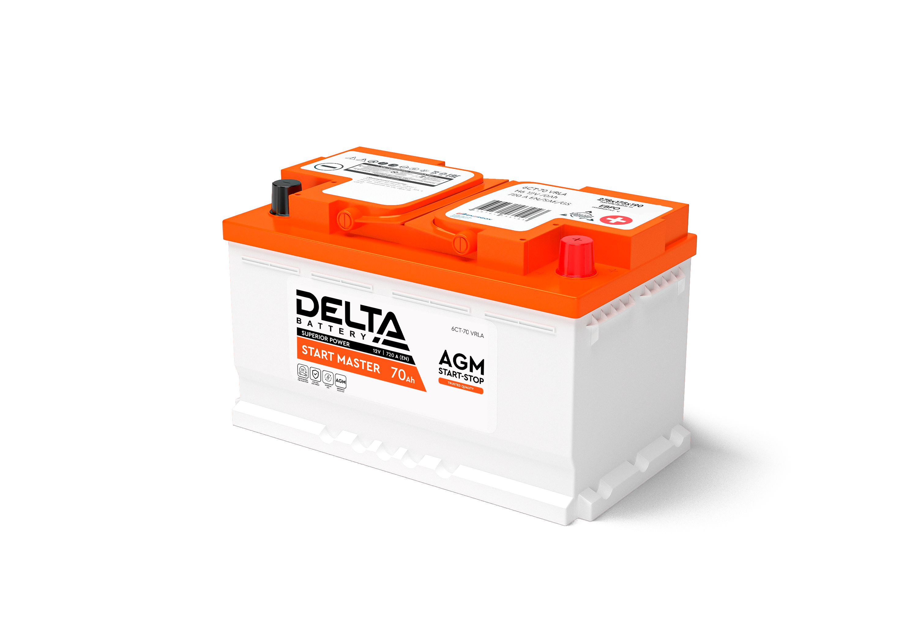 DELTA battery MASTER 70 Ah AGM аккумулятор автомобильный фото