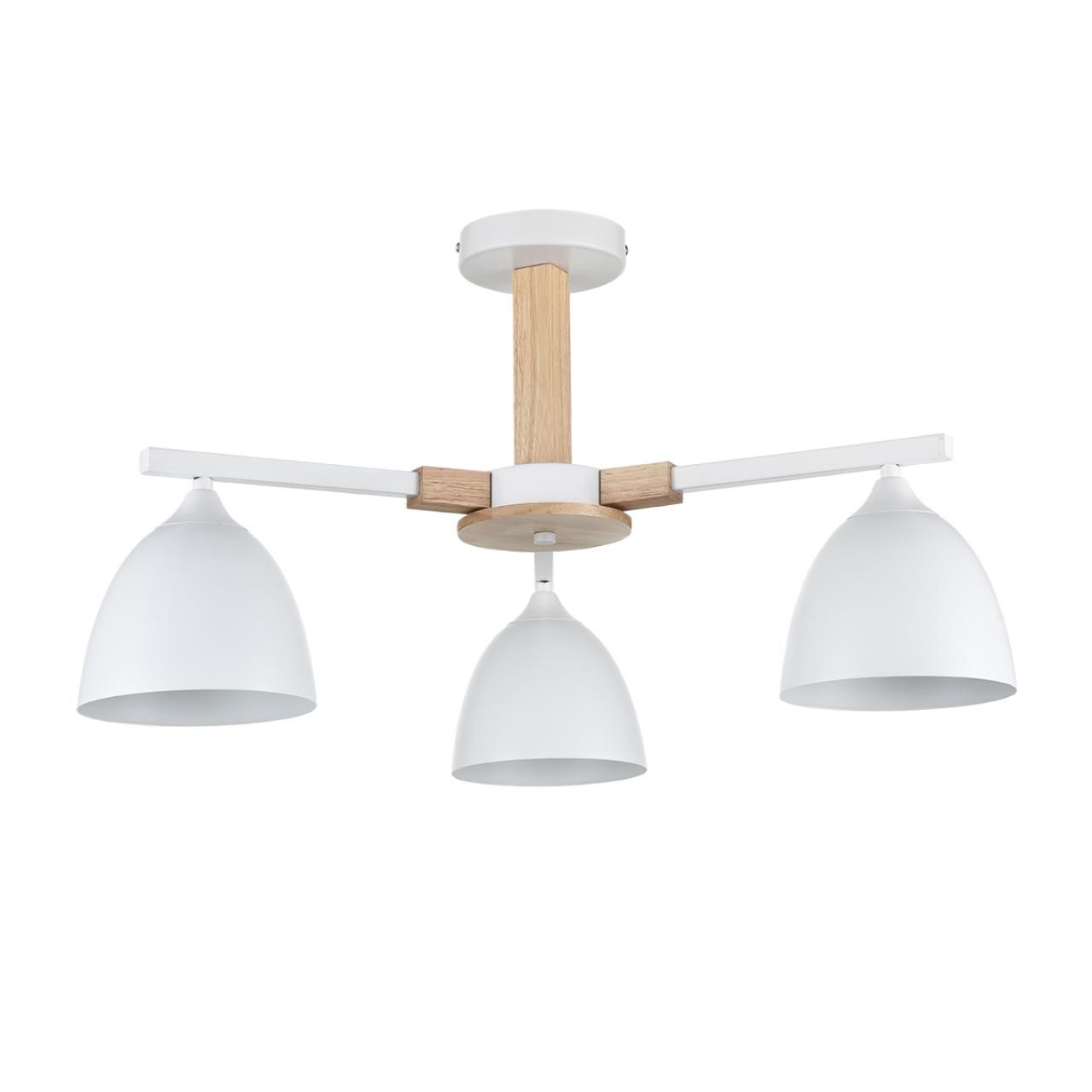 Lumion 8095/3C MODERNI LN25 белый/белый металл, дерево/металл Люстра потолочная Е27 3*60W 220V COLANGE фото