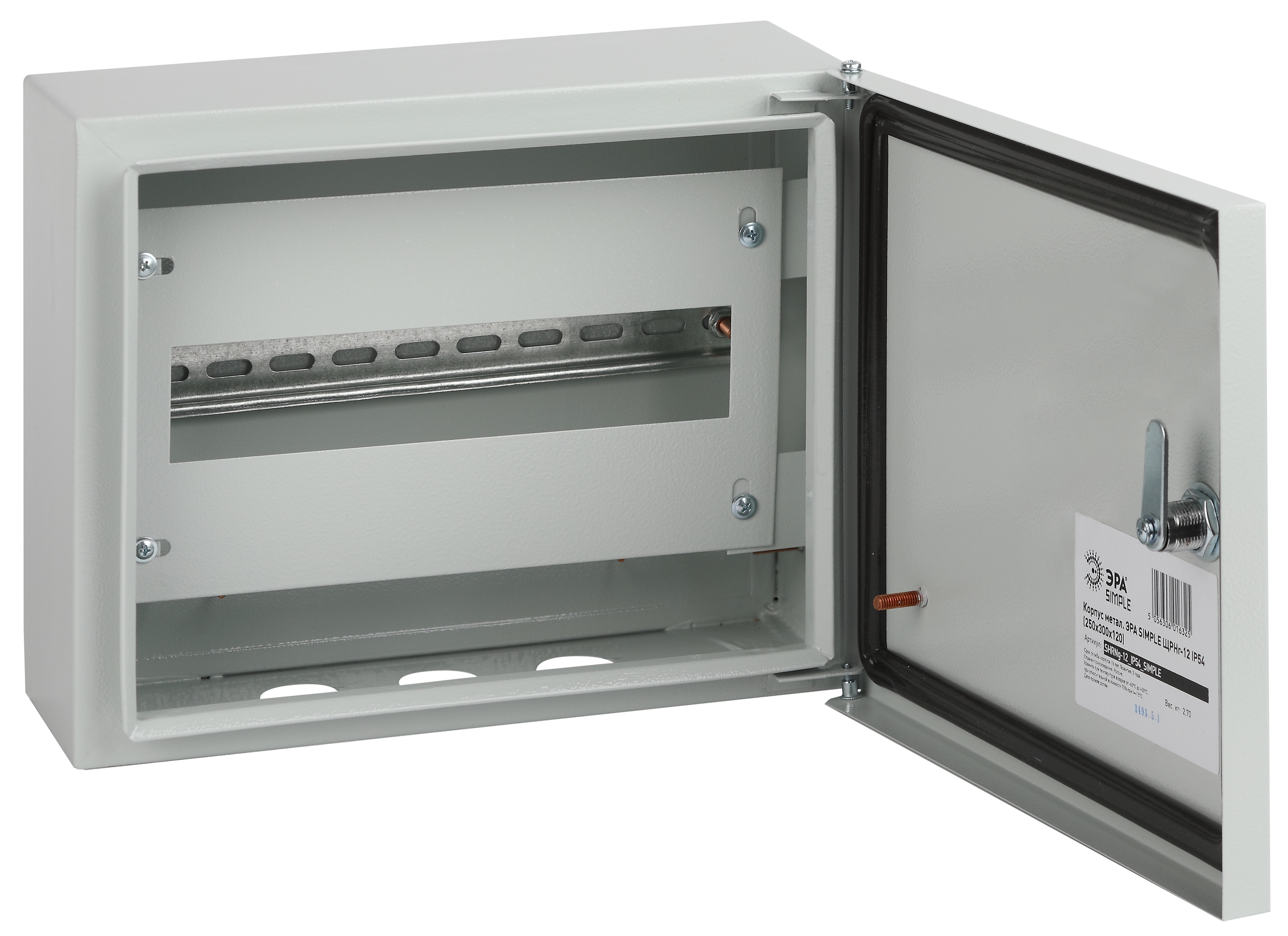 ЭРА Корпус металлический навесной SIMPLE ЩРНг-12 (250х300х120) IP54 У2 серый фото