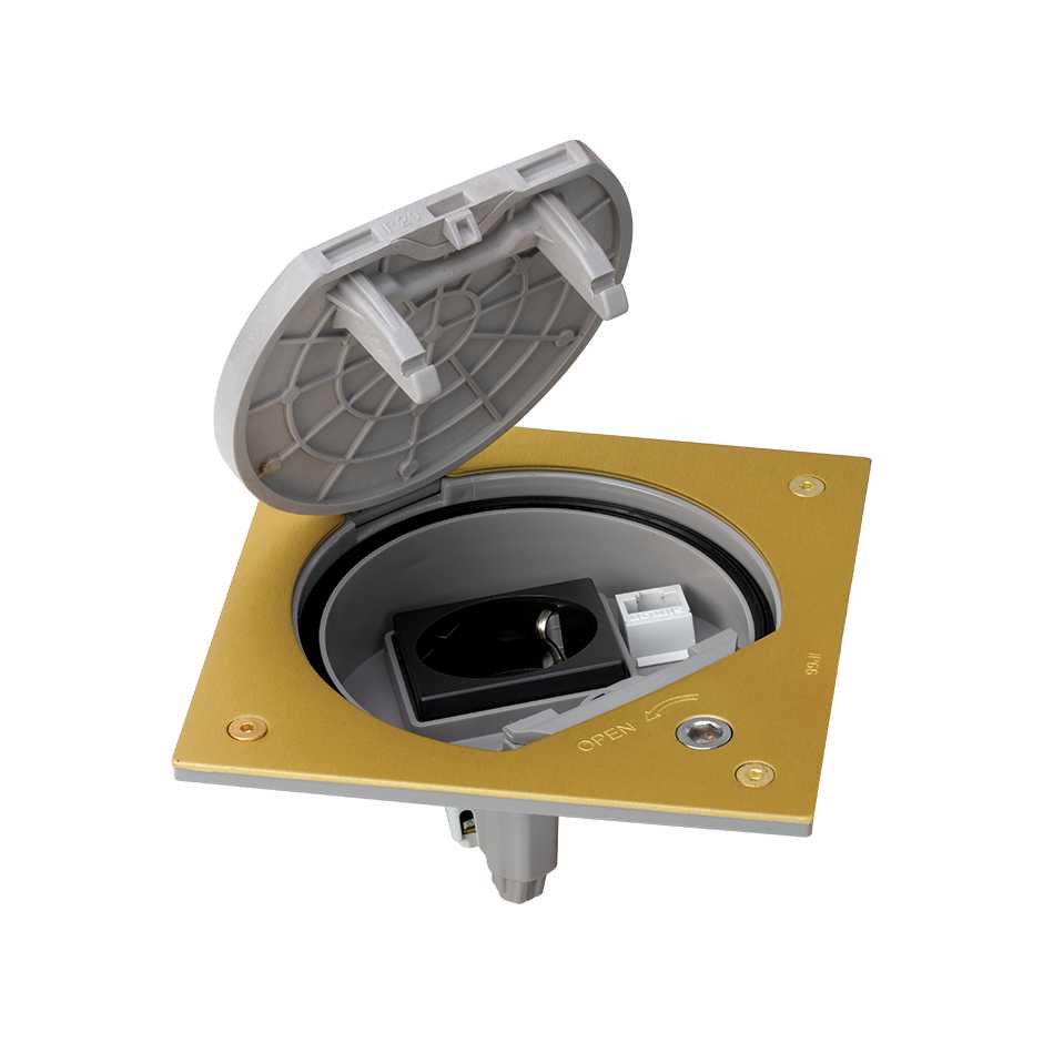 Simon Connect Основа влагостойкая IP66 с замком, розеткой Schuko и разъемом RJ45 Cat.5e UTP из латуни K45 фото