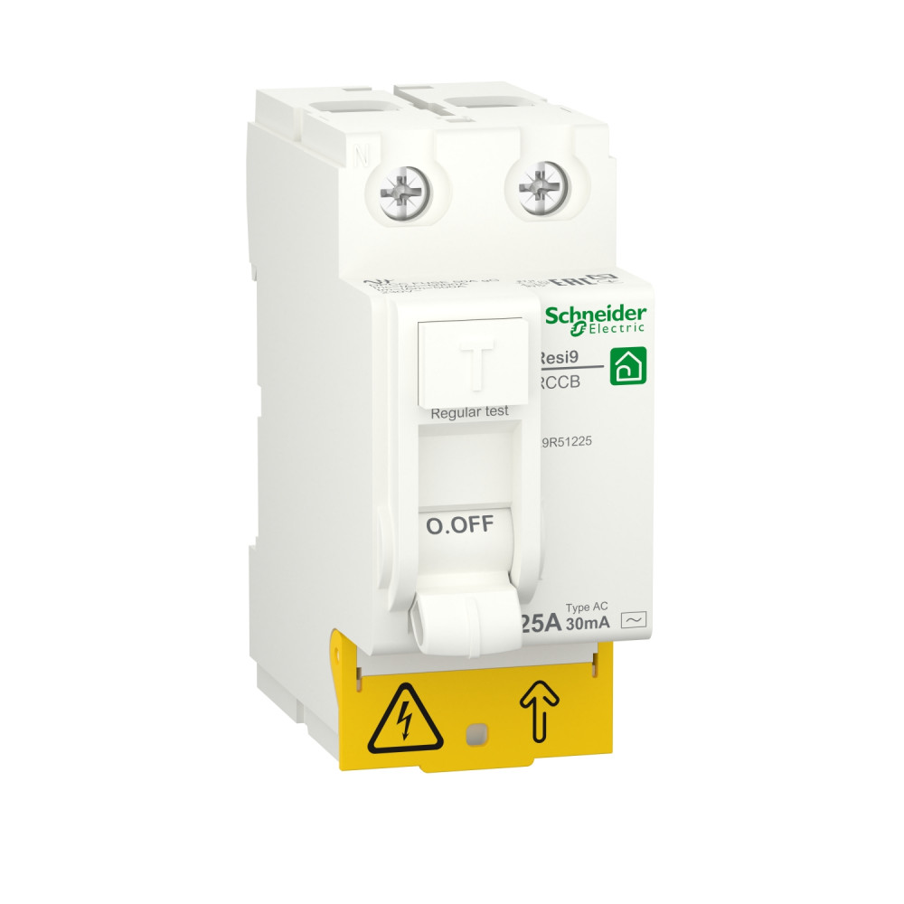 Schneider Electric RESI9 Выключатель дифференциального тока (УЗО) 25А 2P 30мА тип AC фото