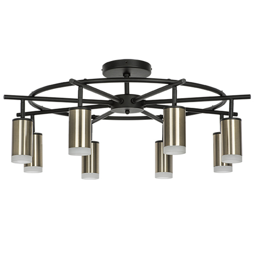 Lightstar LR7183180 Люстра RULLO 8х50W GU10 ЧЕРНЫЙ/БРОНЗА (571718+214431-8+202430-8), шт фото