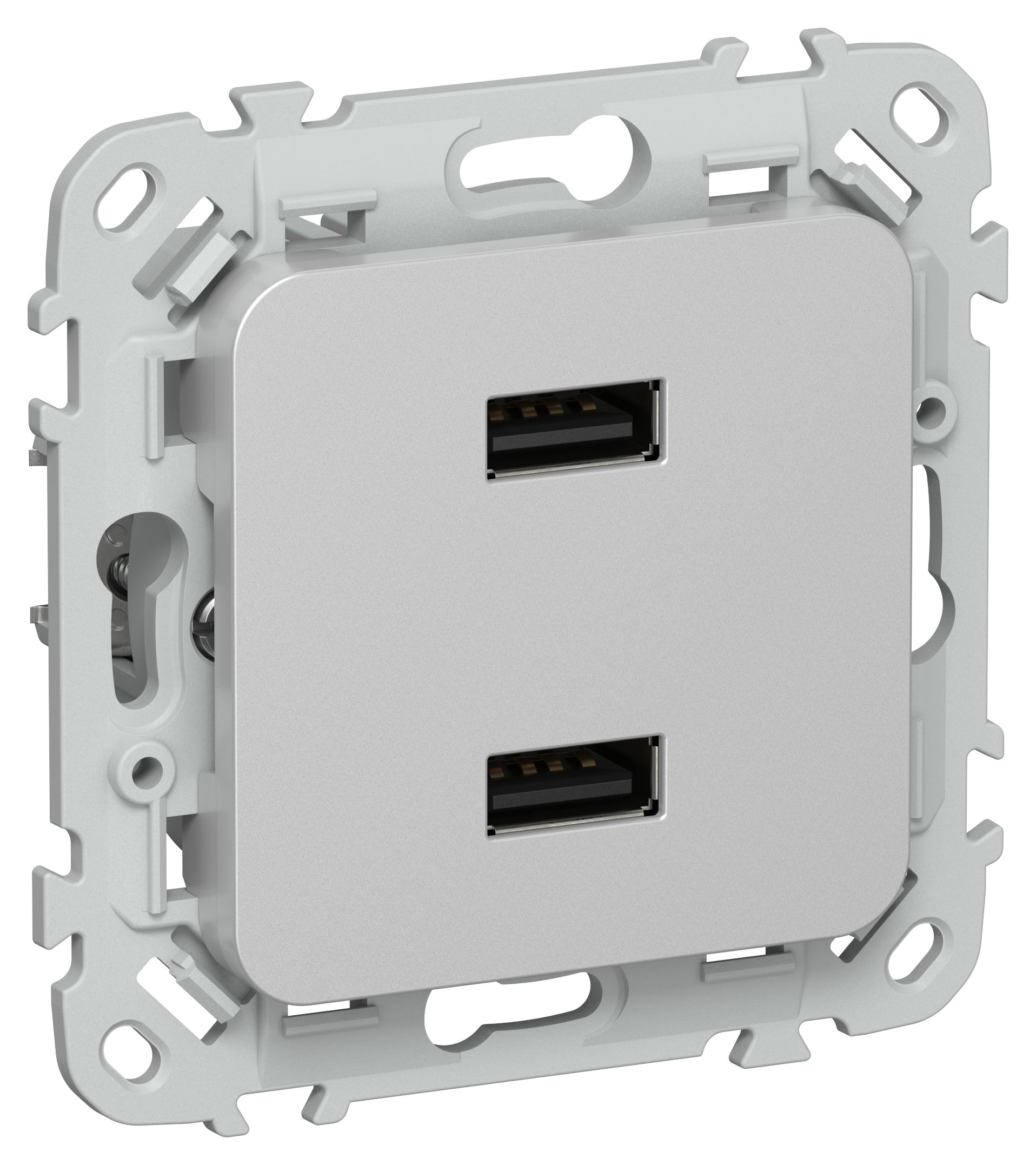 IEK FLITE Алюминий Розетка USB A+A 31А фото