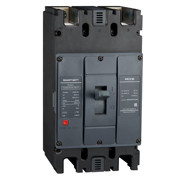 SMARTWATT Автоматический выключатель в литом корпусе PDE HCB250B-DC-250/3, 250 А, 3P, 20 кА фото