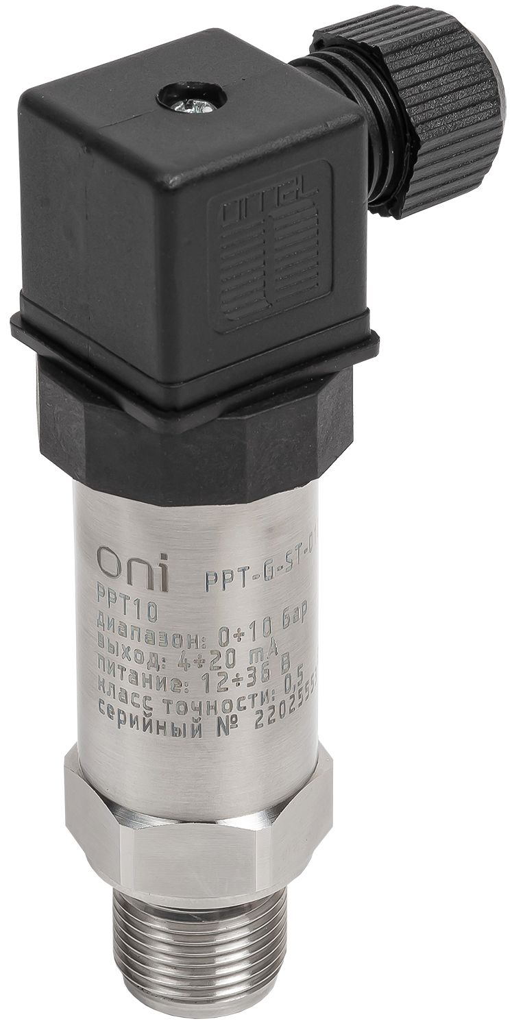 IEK ONI Преобр. давл. PPT10 0,5% 0-10Бар 4-20мА G1/2 DIN43650. фото