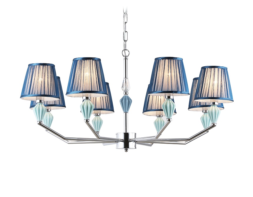 Ambrella Светильник подвесной LH75063/8 CH/DB хром/темно синий E14/8 max 40W D870*810 фото