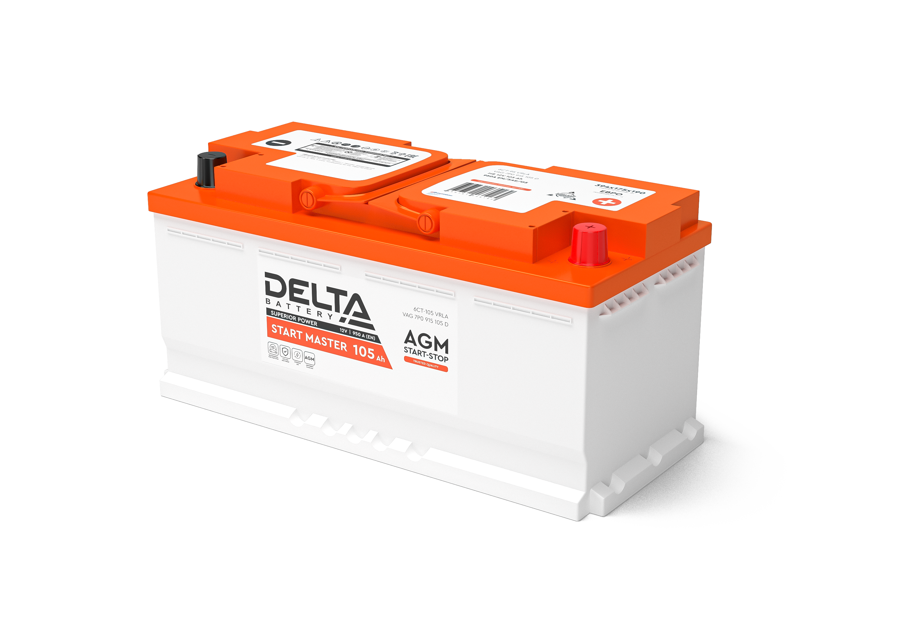 DELTA battery MASTER 105 Ah AGM аккумулятор автомобильный фото