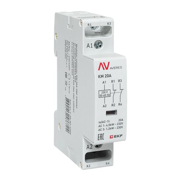 EKF Контактор модульный КМ 20А 2NC 230В АС (1 мод.) AVERES фото