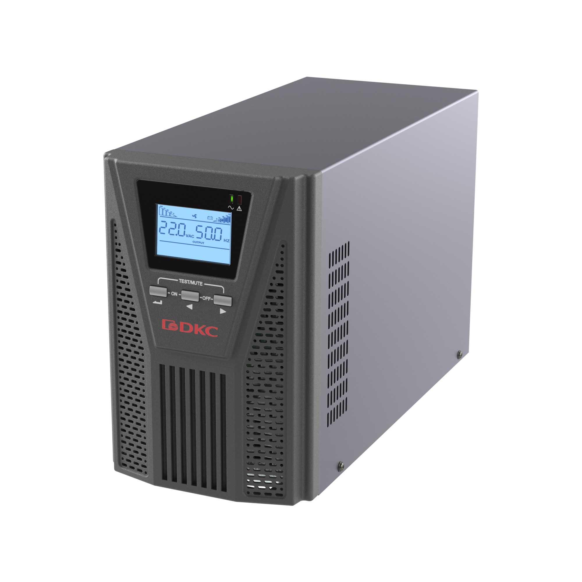 DKC Онлайн ИБП ДКС серии Small Tower, 1000 ВА/900 Вт, 1/1, 2xSchuko, EPO, USB, RS-232, RJ45, з/у 6А, без АКБ фото