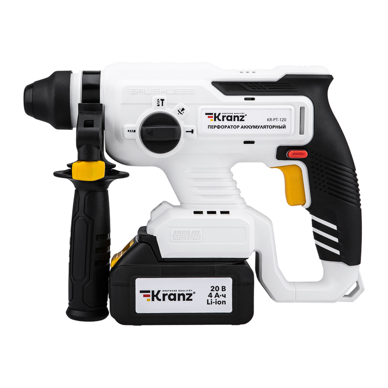 KRANZ Перфоратор аккумуляторный, SDS-plus, 2,2Дж, 1х4Ач, в кейсе фото