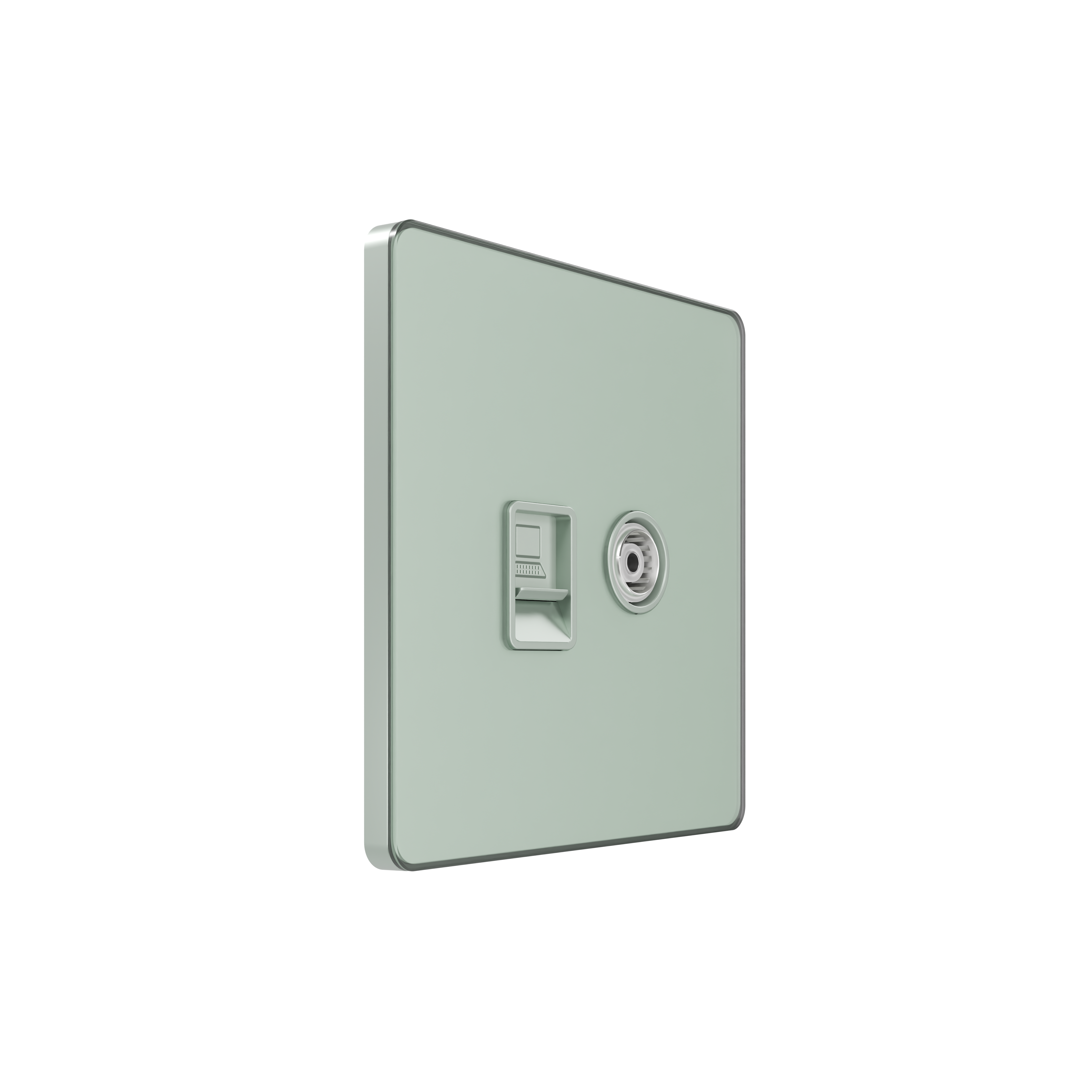 Systeme Electric Systeme Infinity Таежное утро Розетка информационная TV/FM и RJ-45 кат.5е фото