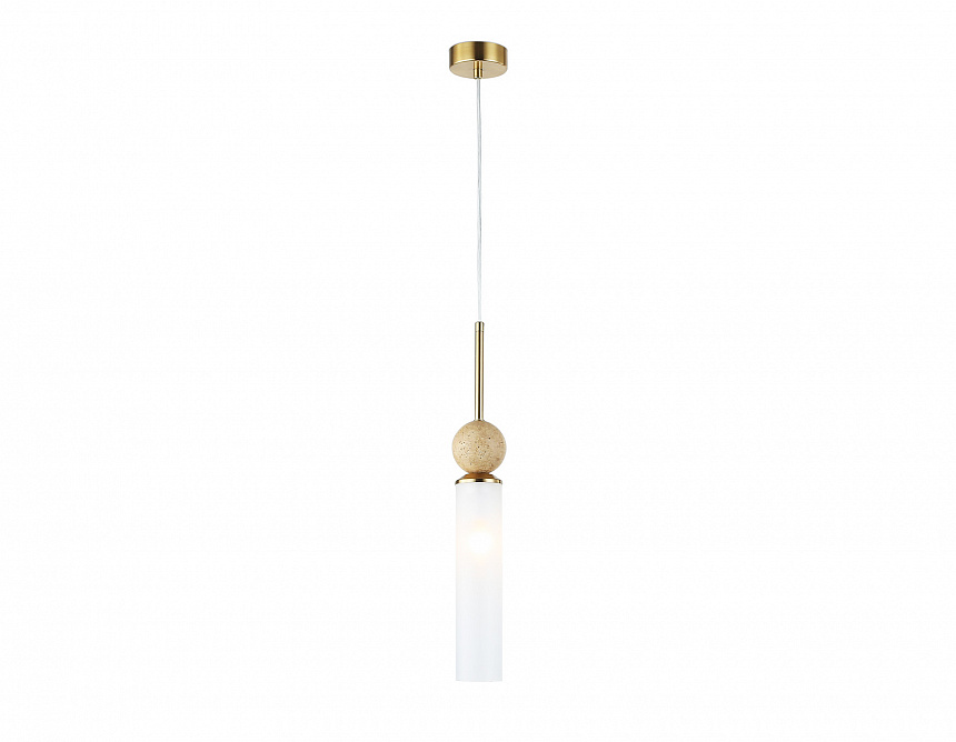 Ambrella Светильник подвесной LH53256 BS/FR латунь/белый матовый E14 max 40W D80*470 фото