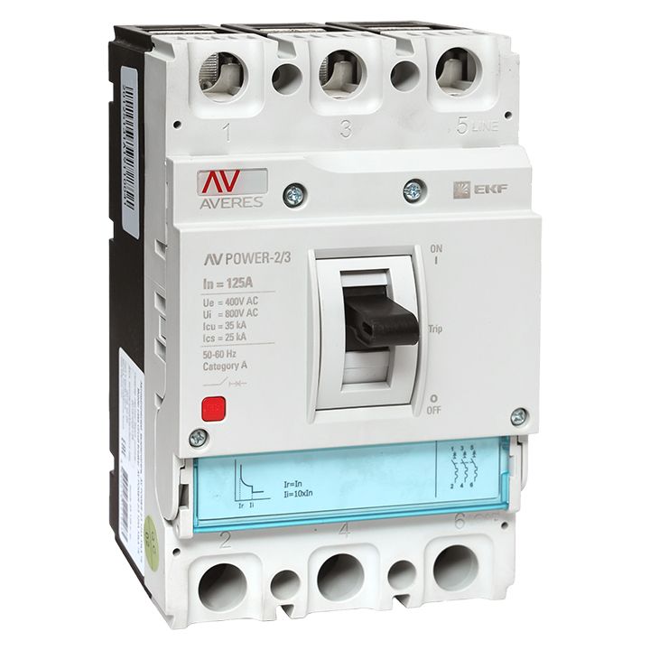 EKF Выключатель автоматический в литом корпусе AV-POWER-2/3 125А 35кА TR фото