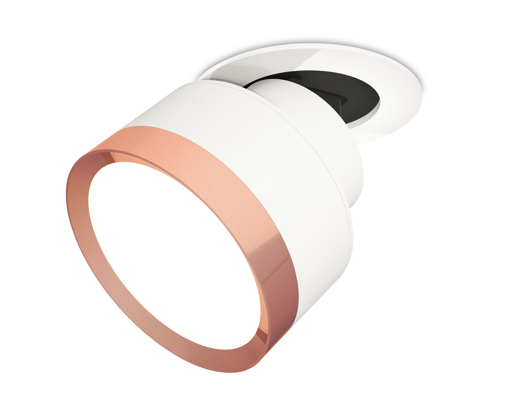 Ambrella Комплект встраиваемого поворотного светильника XM8101504 SWH/PPG белый песок/золото розовое полированное GX53 (A2241, A2105, C8101, N8126) фото