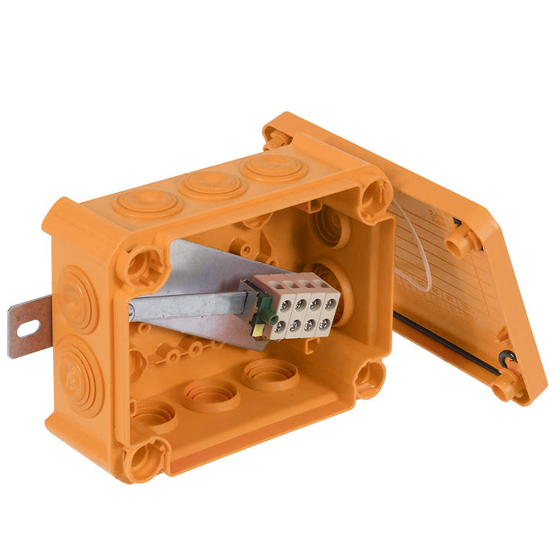 OBO Bettermann Коробка огнестойкая FireBox T100, 136х102х57 мм, внешний размер 150x116x67 мм, IP66, 4+1 клемма, 4 мм², вводы d25x8, d32x2, наружное кр фото