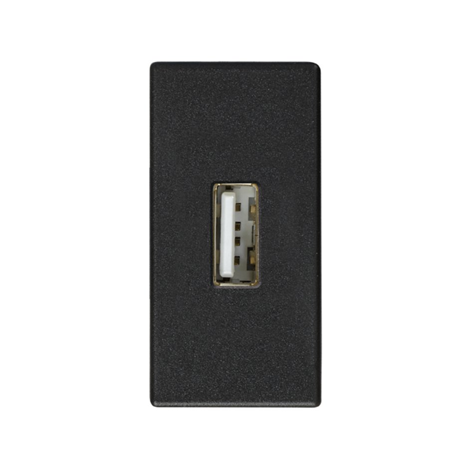 Simon 27 Мех Графит Разъём USB тип 