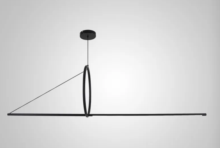 ImperiumLoft Подвесной светильник SUSPENSION CERCLE ET TRAIT – GRAPHITE SATINE L170 фото