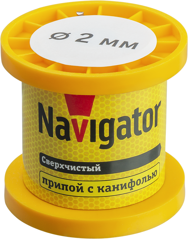 Припой Navigator NEM-Pos02-63K-2-K50 (ПОС-63, катушка, 2 мм, 50 гр) (100/10/1)