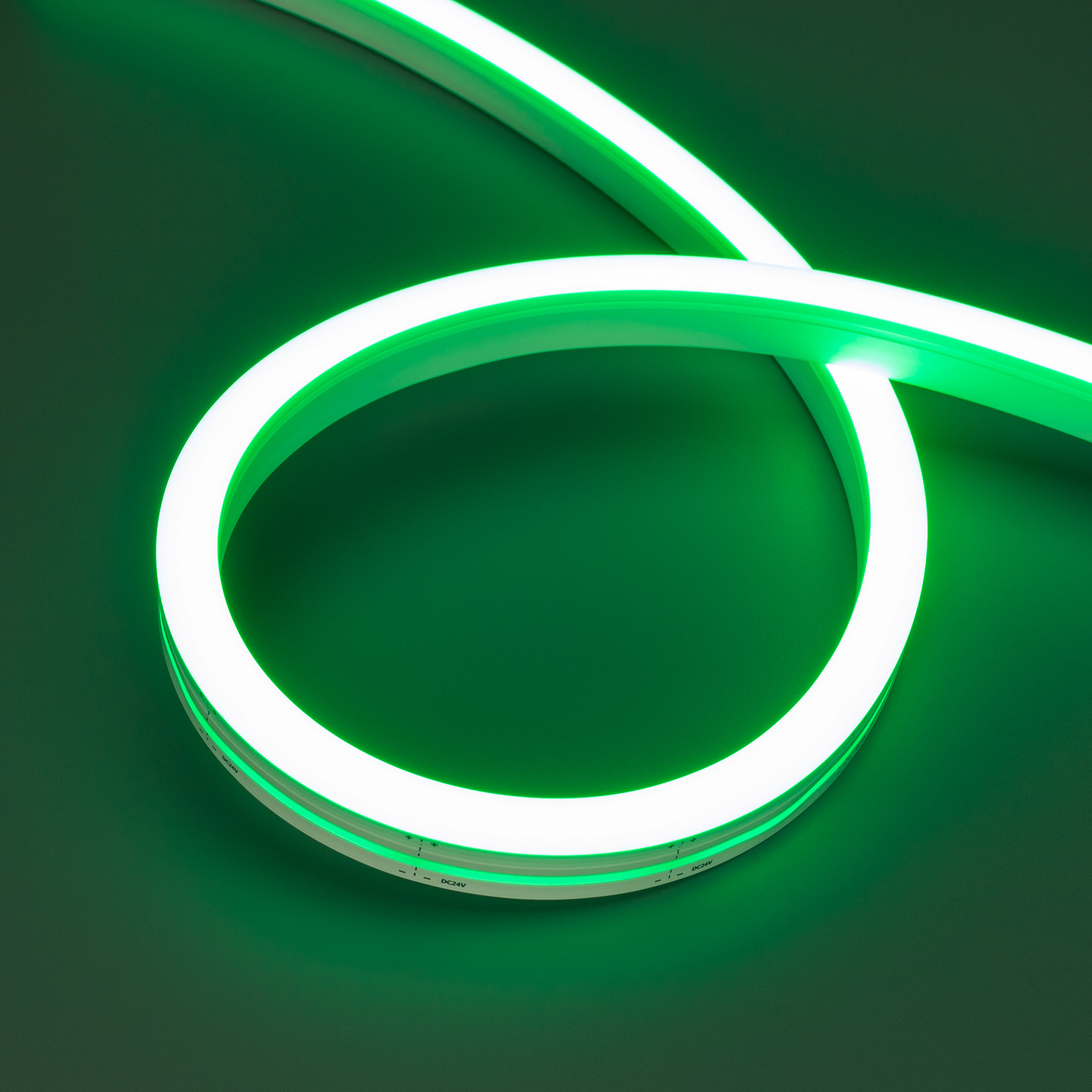 Arlight Лента герметичная MOONLIGHT-SIDE-A140-12x17mm 24V Green (8 W/m, IP67, 2835, 5m, wire x1) (8 Вт/м, IP67) фото