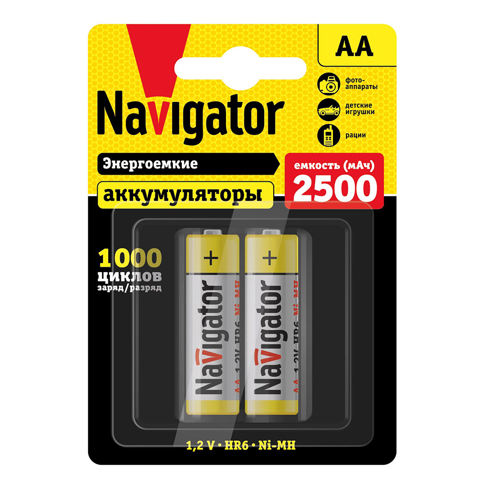 Аккумулятор Navigator NHR-2500-HR6-BP2 (100/20/2)