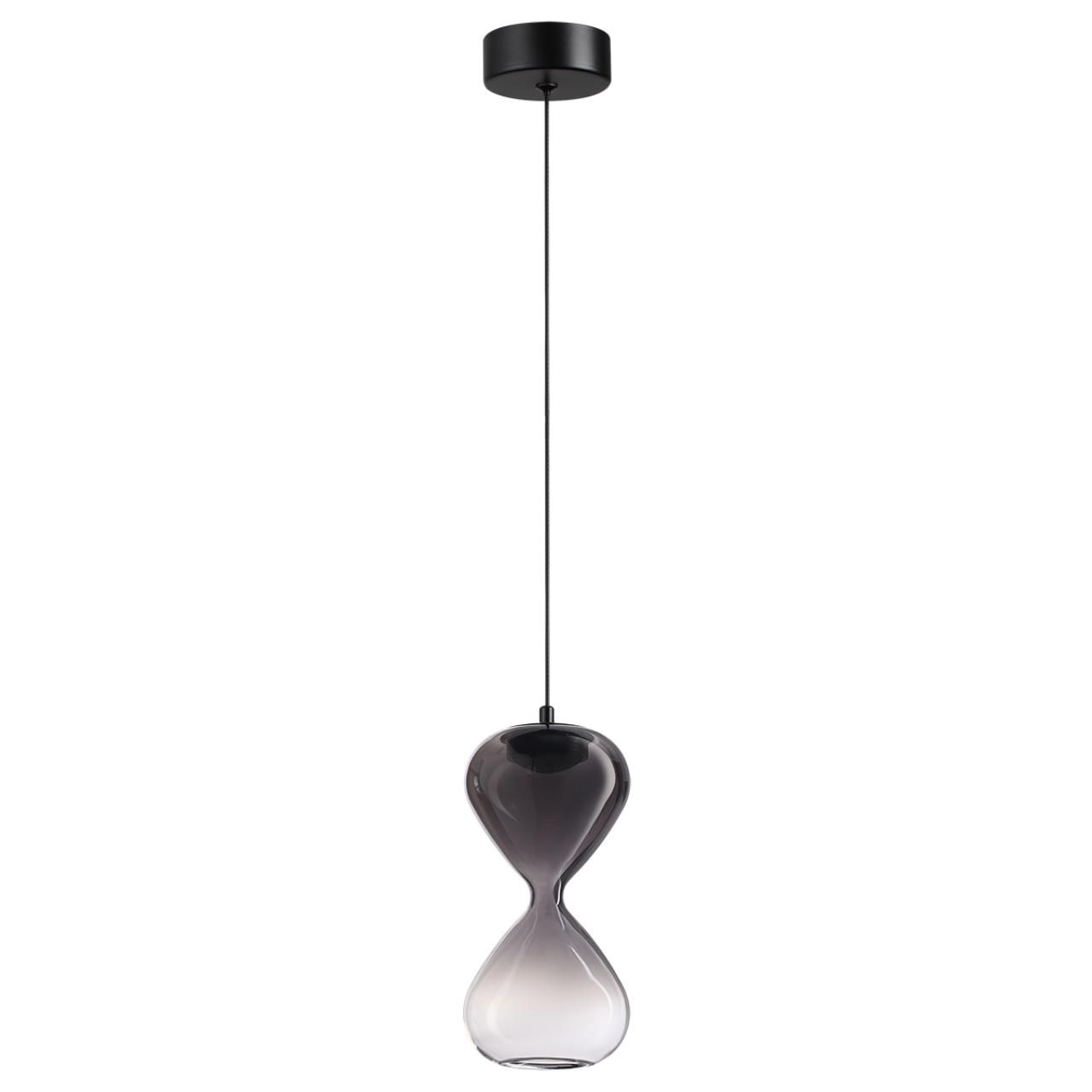Odeon Light 5092/4LA PENDANT ODL25 415 черный/дымчатый градиент/прозрачн./металл/стекло Подвес LED 4W 4000K 388Лм GLESSI фото