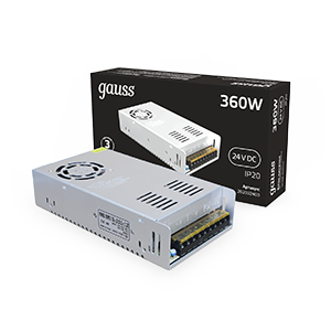 Gauss Блок питания 360W 24V IP20 1/36 фото