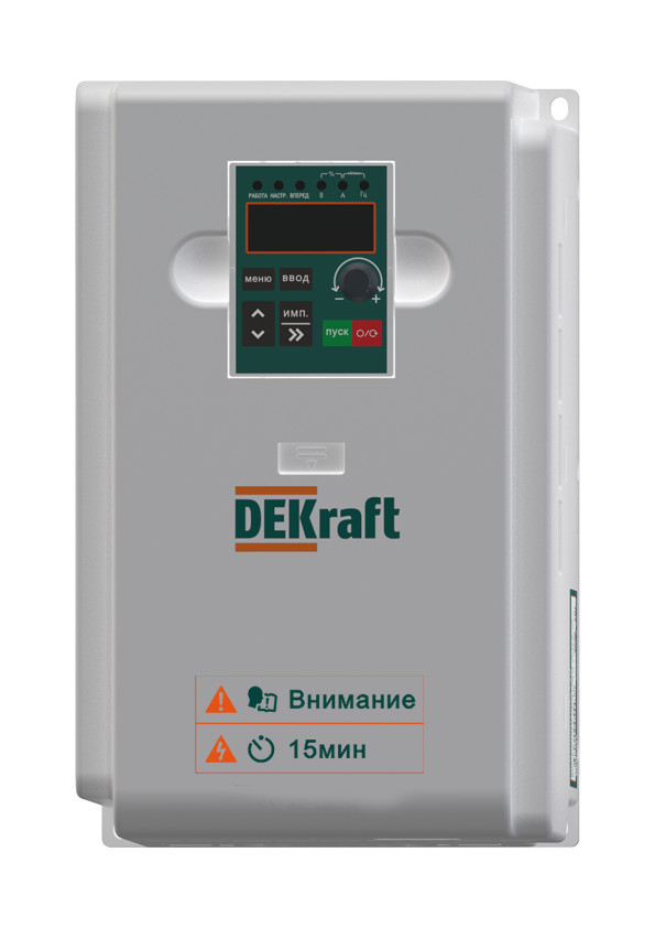 Dekraft Преобразователь частоты DEKV060-7.5/11кВт 3 фазы 380В с торм. модулем фото