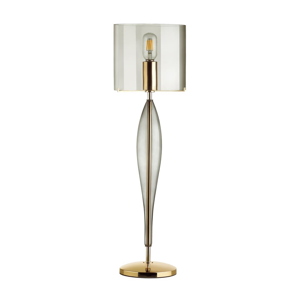 Odeon Light 4850/1T STANDING ODL_EX21 дымчатый/золото/стекло Высокая Лампа E27 1*60W TOWER фото