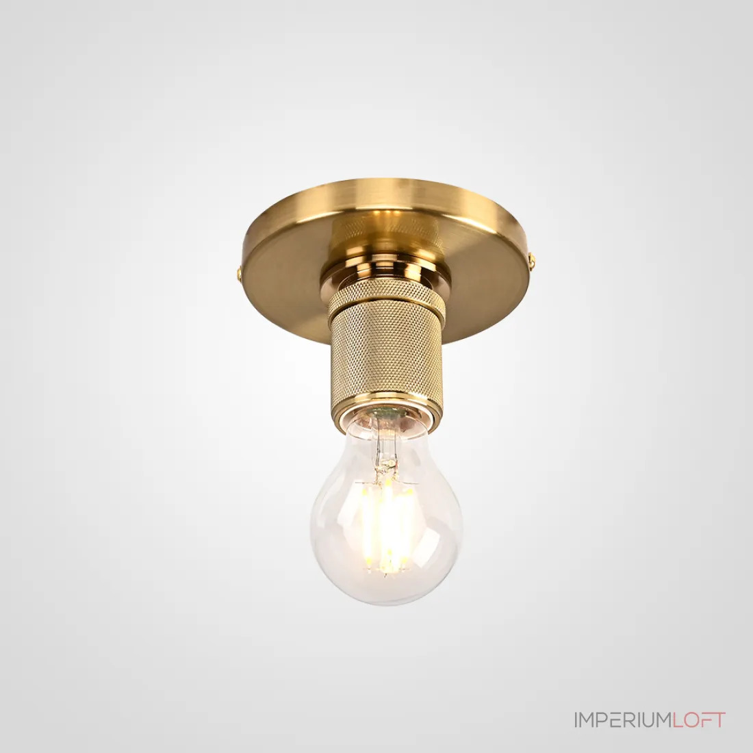 ImperiumLoft Потолочный светильник RH Utilitaire Socket Flushmount Brass фото