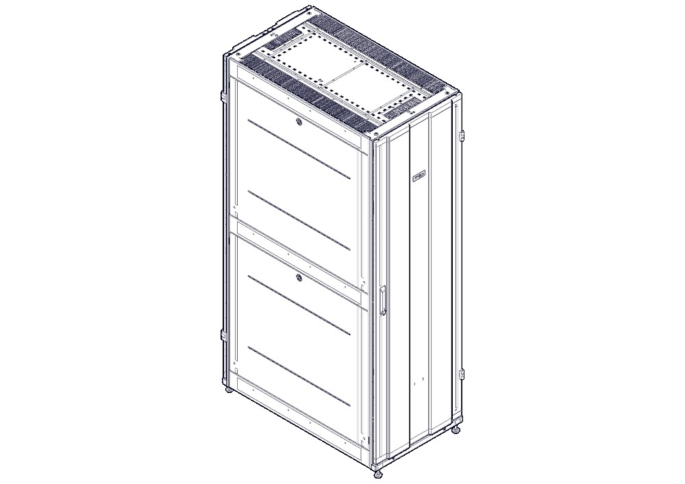 Systeme Electric Шкаф Systeme Electric, серия Uniprom, 42U-600/1070, боковые панели 4шт, черный фото