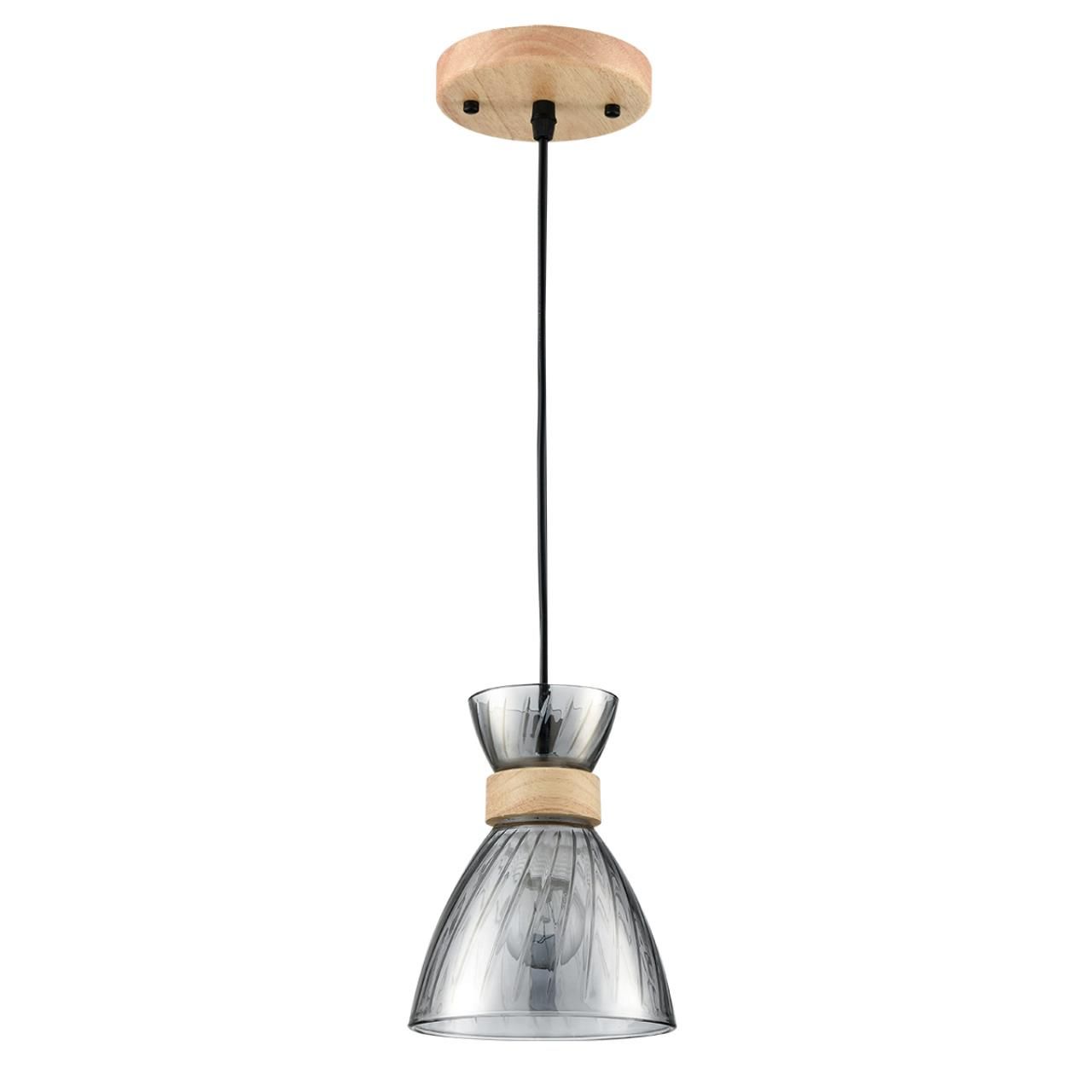 Lumion 8050/1A SUSPENTIONI LN25 309 дерево/смоки металл/стекло Подвесной светильник E27 1*60W 220V MIRABELA фото