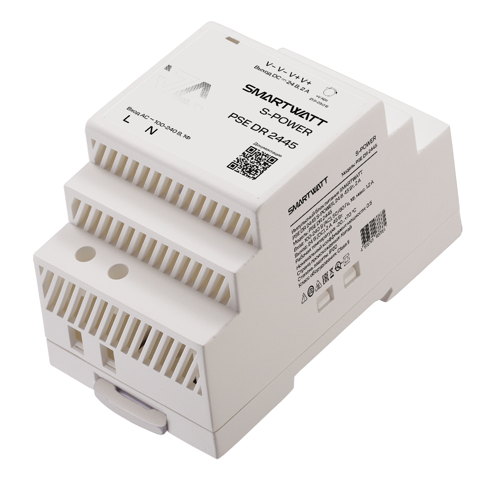 SMARTWATT Импульсный блок питания PSE DR 2445 S-POWER, 24 В, 45 Вт, 2 А фото