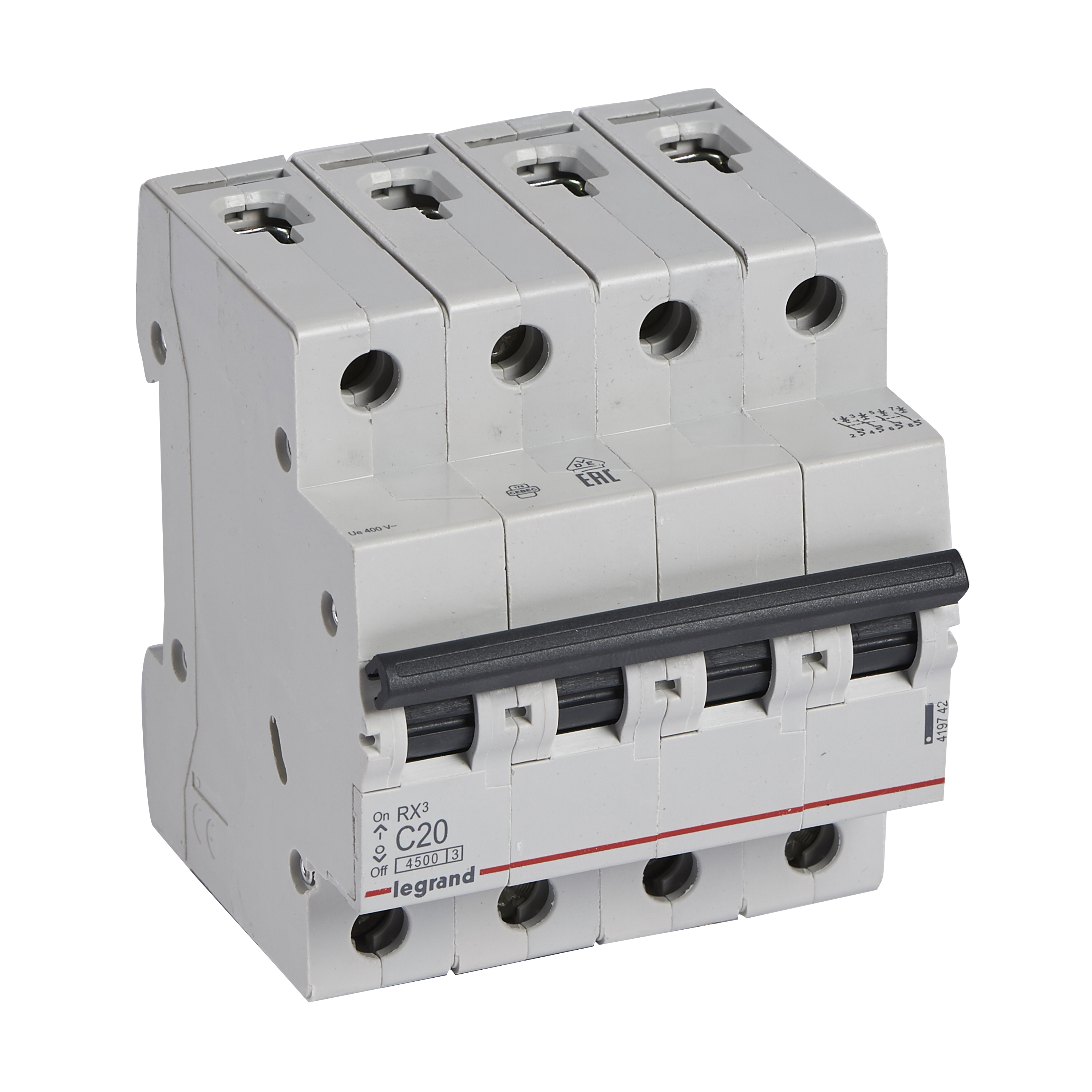 Legrand RX3 Автоматический выключатель 4P 20А (C) 4,5kA. фото