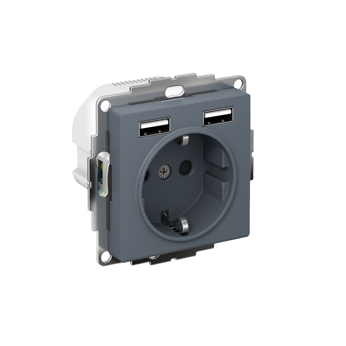 Systeme Electric AtlasDesign Грифиль SO + USB Розетка A+A, 5В/2,4А, 2х5В/1,2А, механизм фото