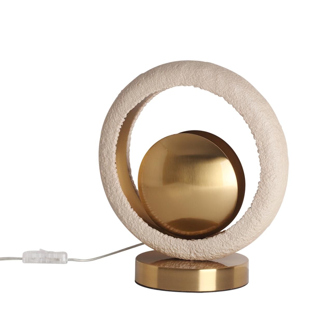 Odeon Light 5443/1T HIGHTECH ODL_EX25 111 сатинированн.латунь/беж./металл/полирезин Настольная лампа 1*G9 LED*6W SATURN фото