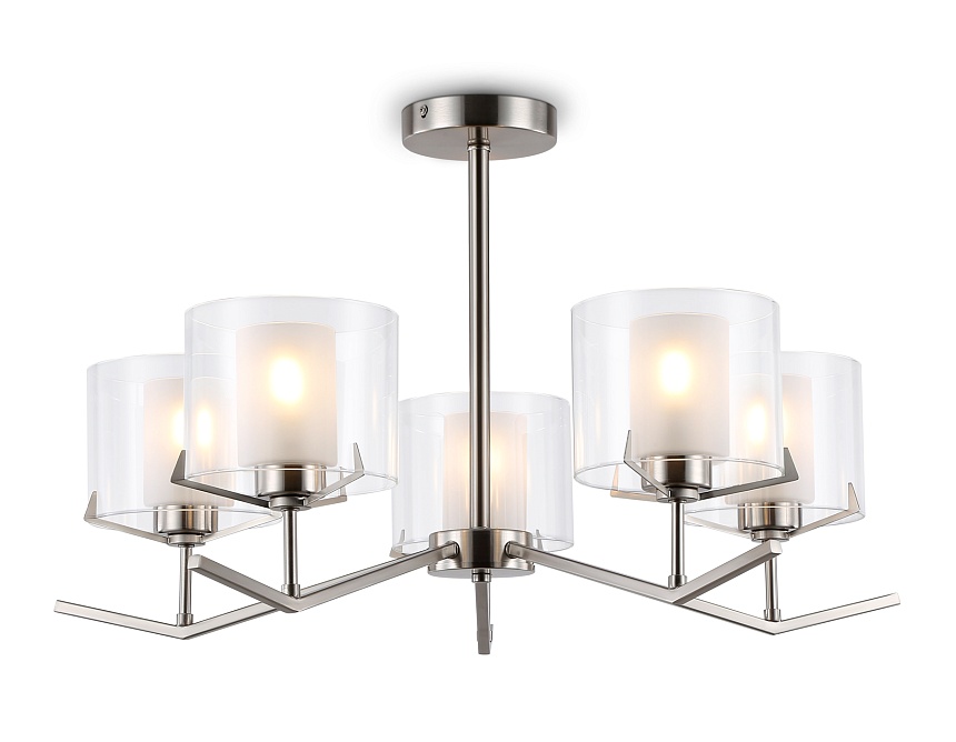 Ambrella Светильник подвесной LH57001/5 SN/FR никель/белый матовый E14/5 max 40W D690*390 фото