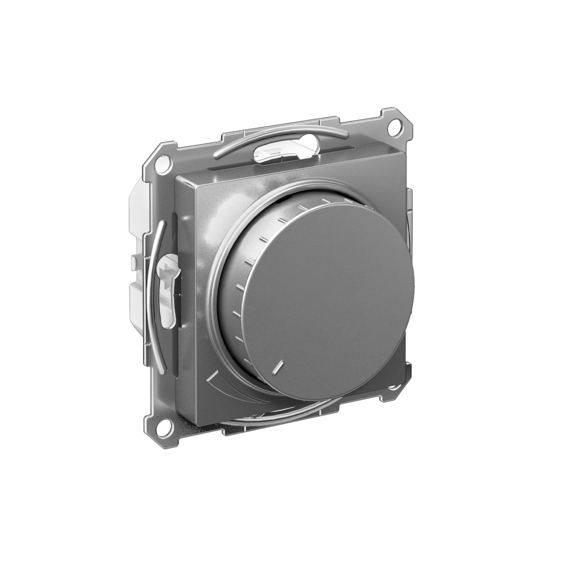Systeme Electric AtlasDesign Сталь Светорегулятор (диммер) повор-нажим, LED, RC, 400Вт, мех. фото